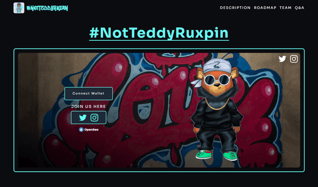 NotTeddyRuxpin Website Screenshot